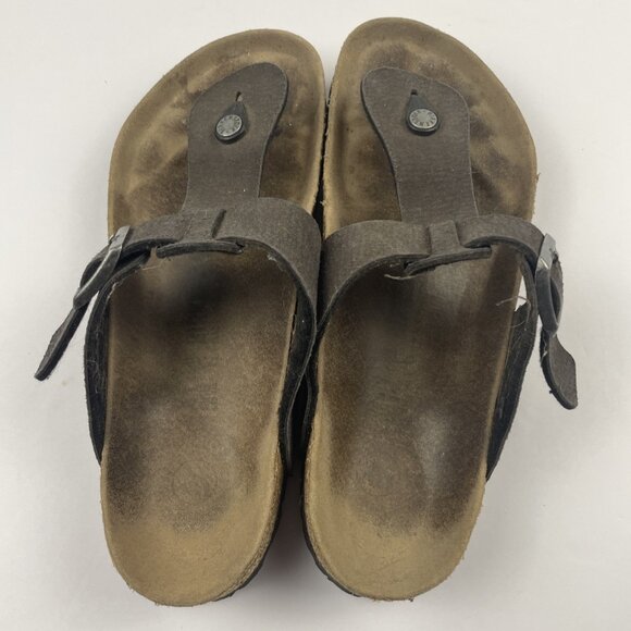 Birkenstock Gizeh Sandals Women’s 41 Size US 10-10.5 Brown Birko-Flor Thong - Picture 4 of 10